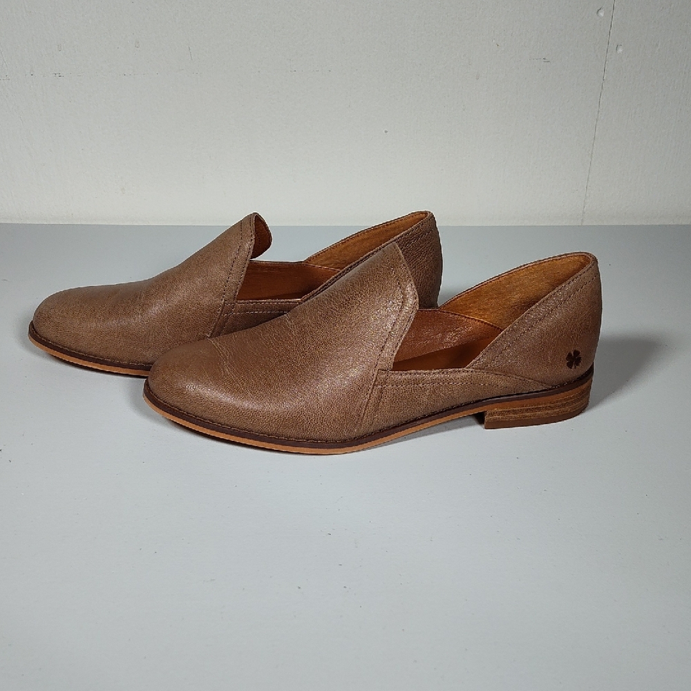 Lucky Brand Ellopy Brown Leather Slip On Loafers 7.5